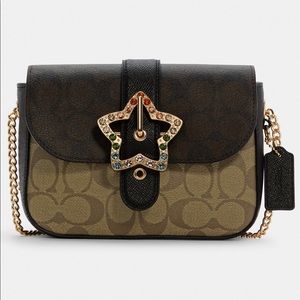 Gemma Crossbody In Blocked Signature Canvas With Star Buckle